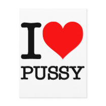 I Heart Love Pregnant Women Pussy postcards
