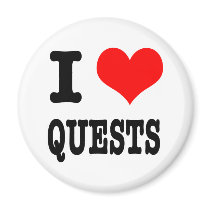 I HEART (LOVE) QUESTS magnets