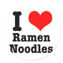 I HEART (LOVE) ramen noodles stickers by classicihearts I HEART (LOVE) ramen noodles stickers