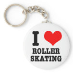 I HEART (LOVE) ROLLER SKATING KEY CHAIN