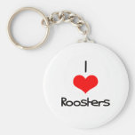 I Heart (Love) roosters Keychain