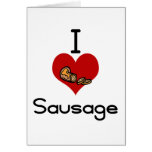 I heart-love sausage cards