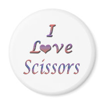 I Heart (Love) Scissors magnets by whatulove I Heart (Love) Scissors magnets