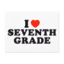I Heart / Love Seventh Grade Post Cards