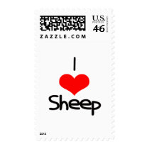 I Heart (Love) Sheep Postage Stamp