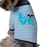 I heart love skull pet tee