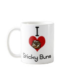 I heart-love sticky buns mugs