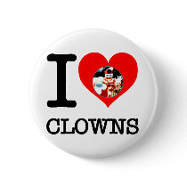I Heart Love Strippers, Clowns, You buttons by inquester I Heart Love Strippers, Clowns, You buttons