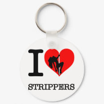I Heart Love Strippers, Clowns, You keychains by inquester I Heart Love Strippers, Clowns, You keychains