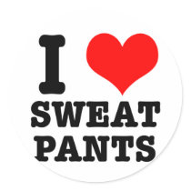I HEART (LOVE) sweat pants stickers