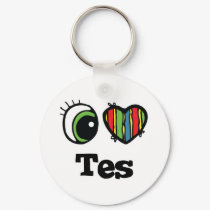 I Heart (Love) Tes keychains by eyeheartnames I Heart (Love) Tes keychains