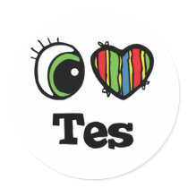 I Heart (Love) Tes stickers by eyeheartnames I Heart (Love) Tes stickers