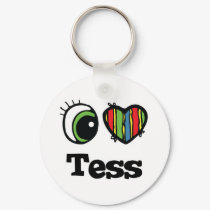 I Heart (Love) Tess keychains by eyeheartnames I Heart (Love) Tess keychains