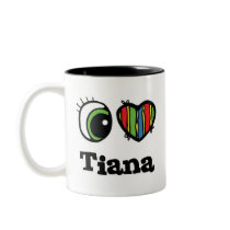 I Heart (Love) Tiana mugs by eyeheartnames I Heart (Love) Tiana mugs