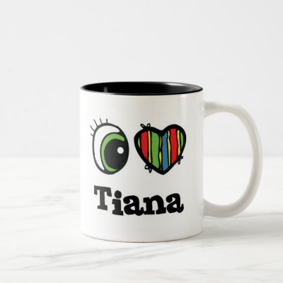 I Heart (Love) Tiana Mug by eyeheartnames
