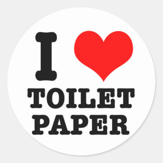 HEART (LOVE) Sticker paper  craft Classic Round hearts toilet paper supplies