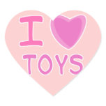 I Heart (Love) toys Heart Stickers