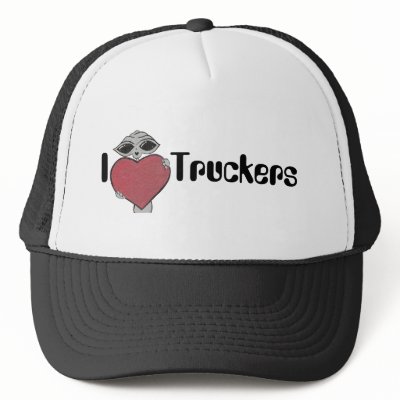 I Heart Love Trucker Alien Trucker Hat by Quantum_Art_Nerd