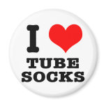 I HEART (LOVE) tube socks magnets