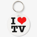 I HEART (LOVE) TV keychains