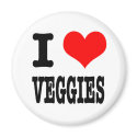 I HEART (LOVE) VEGGIES magnet