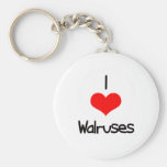 I Heart (Love) Walruses Key Chains