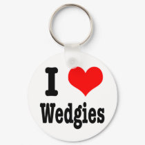I HEART (LOVE) wedgies keychains