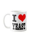 I HEART (LOVE) YEAST mugs