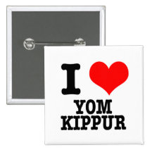 I HEART (LOVE) YOM KIPPUR PINBACK BUTTON