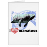 I Heart Manatees Greeting Card
