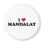 I Heart Mandalay Myanmar magnets
