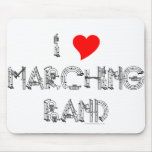 I Heart Marching Band Mouse Pad