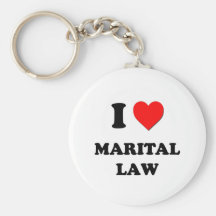 I Heart Marital Law Key Chains