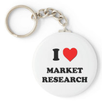I Heart Market Research Key Chain