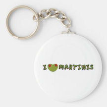 I heart martinis key chains