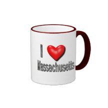 I Heart Massachusetts Coffee Mugs