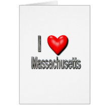 I Heart Massachusetts Greeting Cards