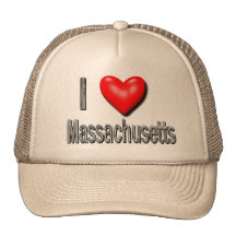 I Heart Massachusetts Hats