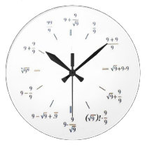 I Heart Math Round Clock at Zazzle