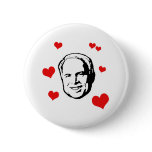 I HEART MCCAIN T-SHIRT PINBACK BUTTON