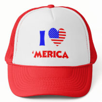 I heart merica mesh hat