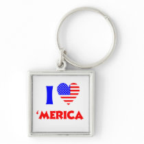 I heart merica key chains