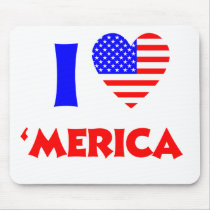 I heart merica mouse pads