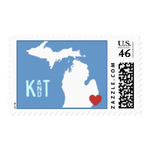 I Heart Michigan - Customizable City Stamp