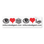I Heart Milkcrates (double) Bumper Sticker