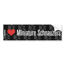 I (heart) Miniature Schnauzers bumper stickers by khocker I (heart) Miniature Schnauzers bumper stickers