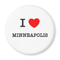 I Heart MINNEAPOLIS magnets by ilovemyshirt I Heart MINNEAPOLIS magnets