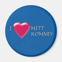 I Heart Mitt Romney Refrigerator Magnets
