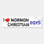 I Heart Mormon Christian Boys Bumper Sticker