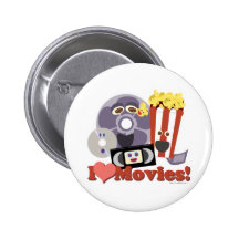 I Heart Movies! Buttons